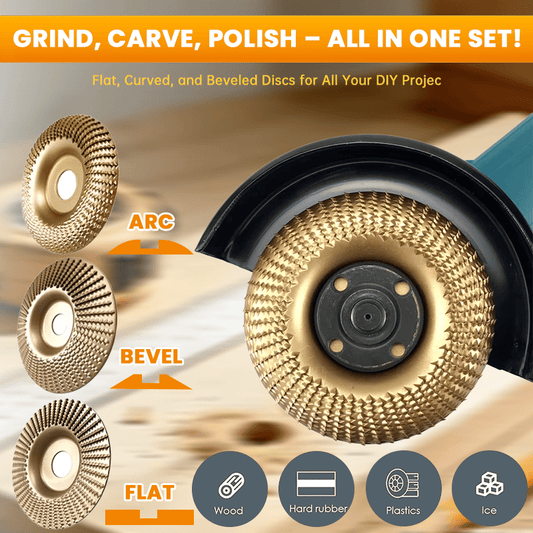 🔥 50K+ SOLD! ⏰Almost Gone🪚3PCS Premium Wood Carving Disc Set