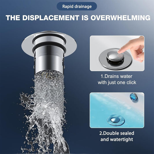 🚰 Universal Pop-Up Bathroom Sink Stopper