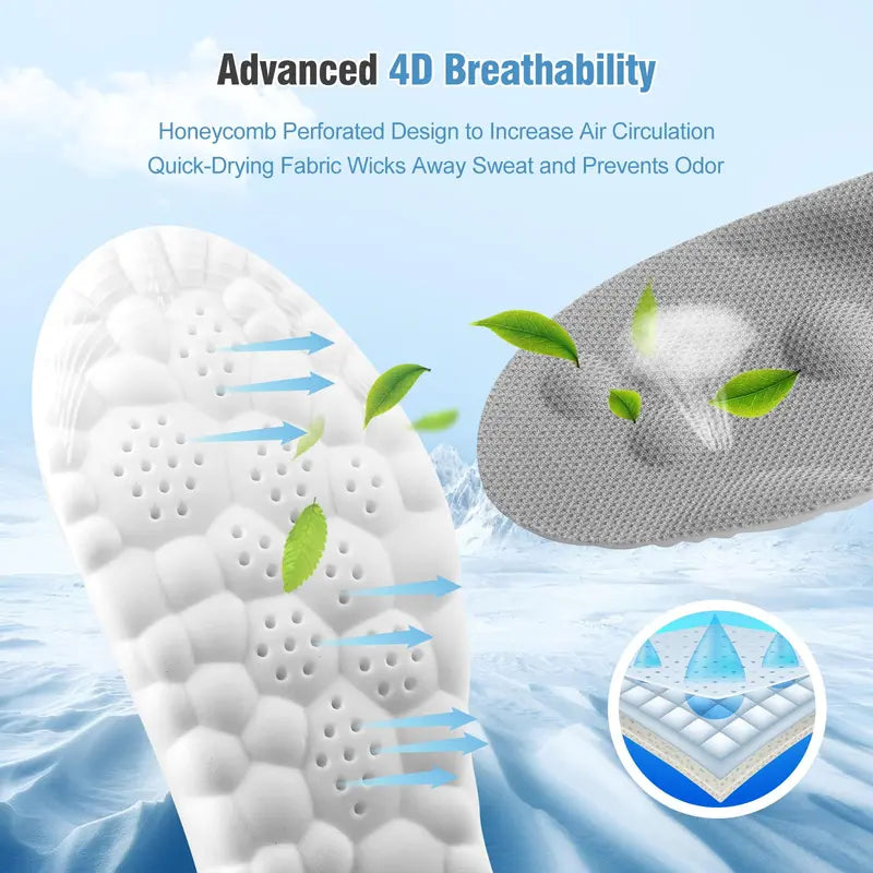 👟 Premium 4D Cloud Anti-Fatigue Insoles