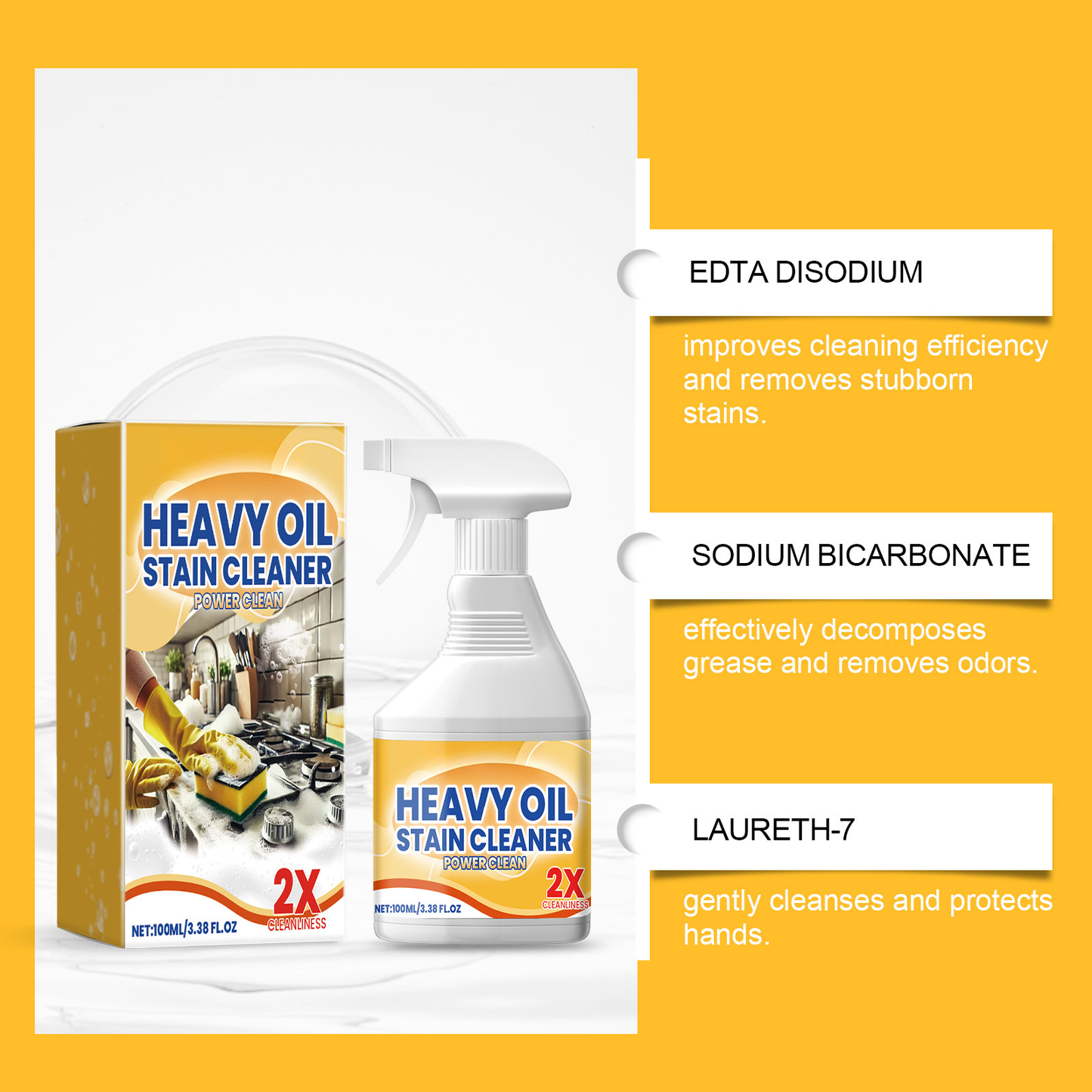 🔥 All-in-One Heavy-Duty Degreaser Cleaner: Ultimate No-Scrub Spray for Kitchen, Ovens & Stoves 🍳✨