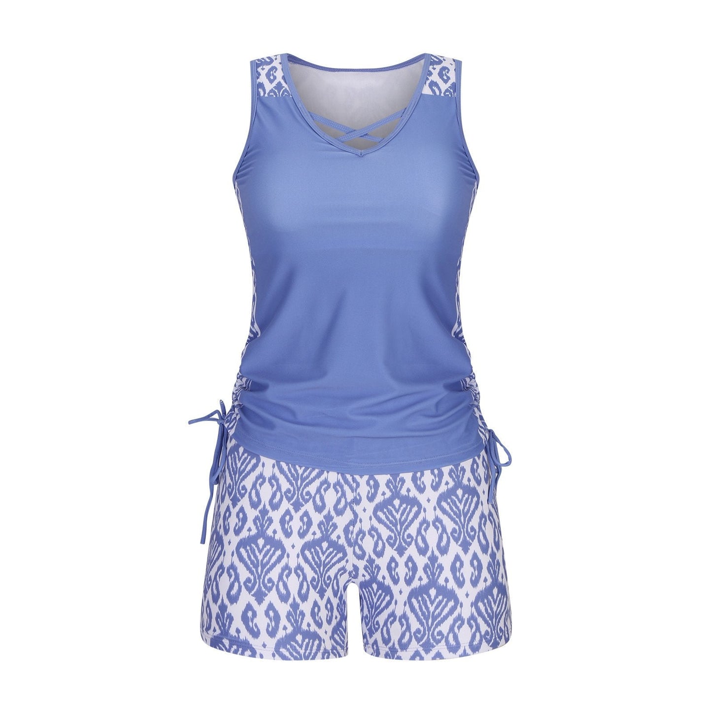 Women's Tummy Control Tankini Set with Built-In Bra & Shorts 💝