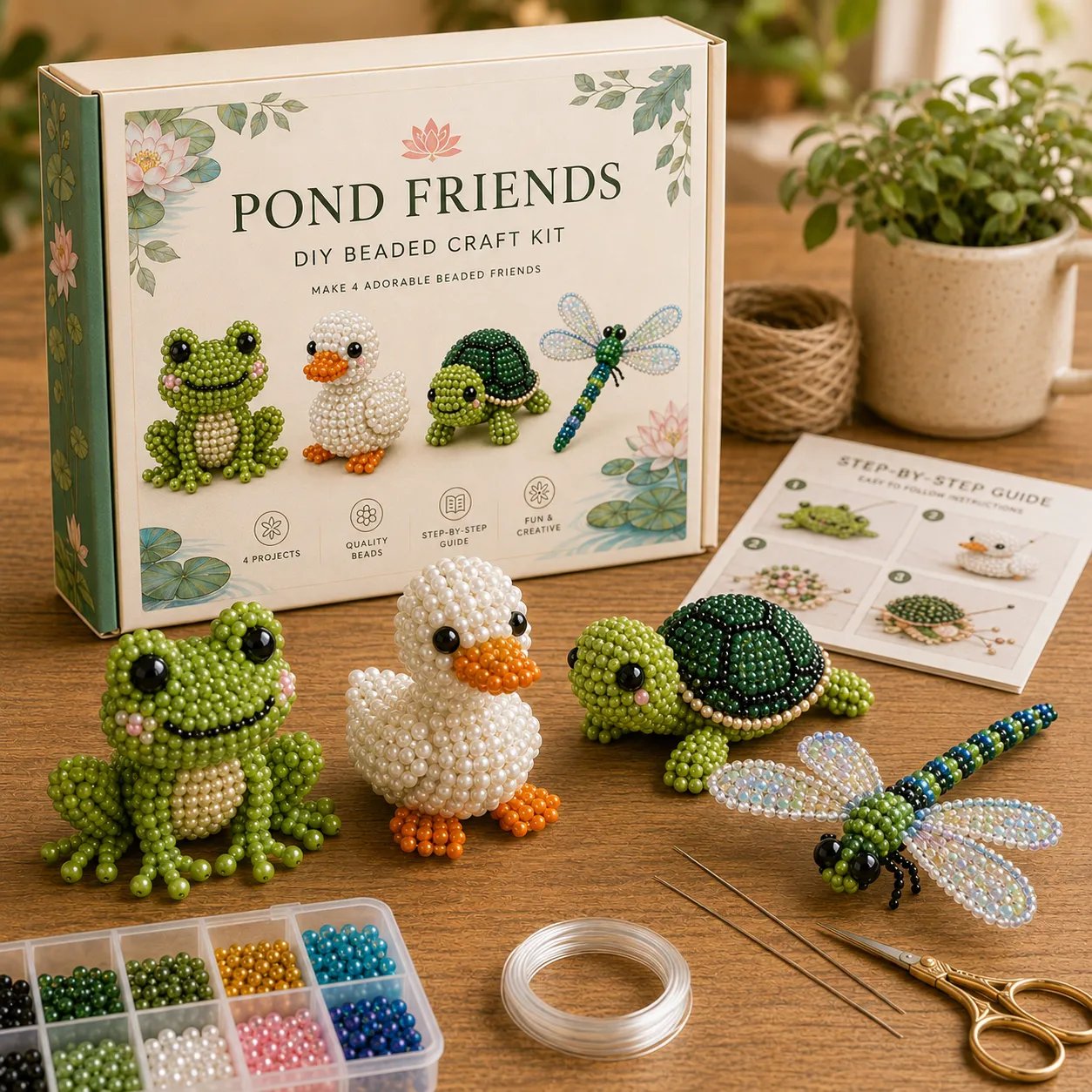 🔥Last Day 49% OFF -🧵✨Tiny 3D Beaded Animal DIY Kit
