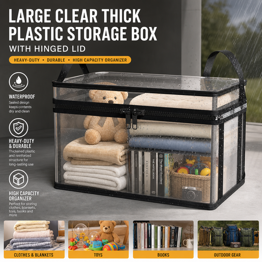 🧺Large Clear Storage Box✨ Keep Your Home Organized