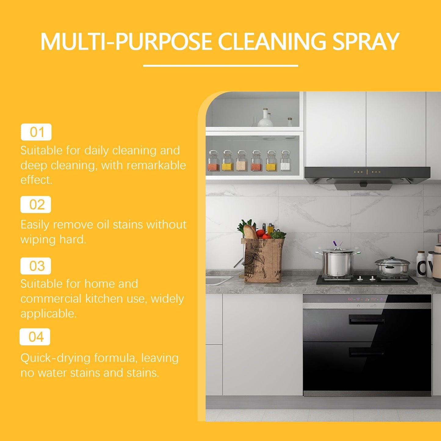 🔥 All-in-One Heavy-Duty Degreaser Cleaner: Ultimate No-Scrub Spray for Kitchen, Ovens & Stoves 🍳✨