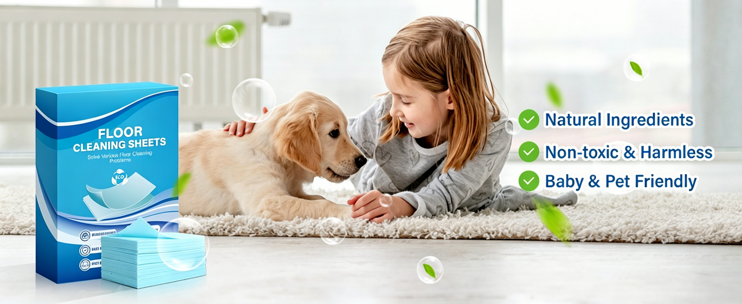 🧹 Ultra-Concentrated Floor Cleaning Sheets (30-Pack)