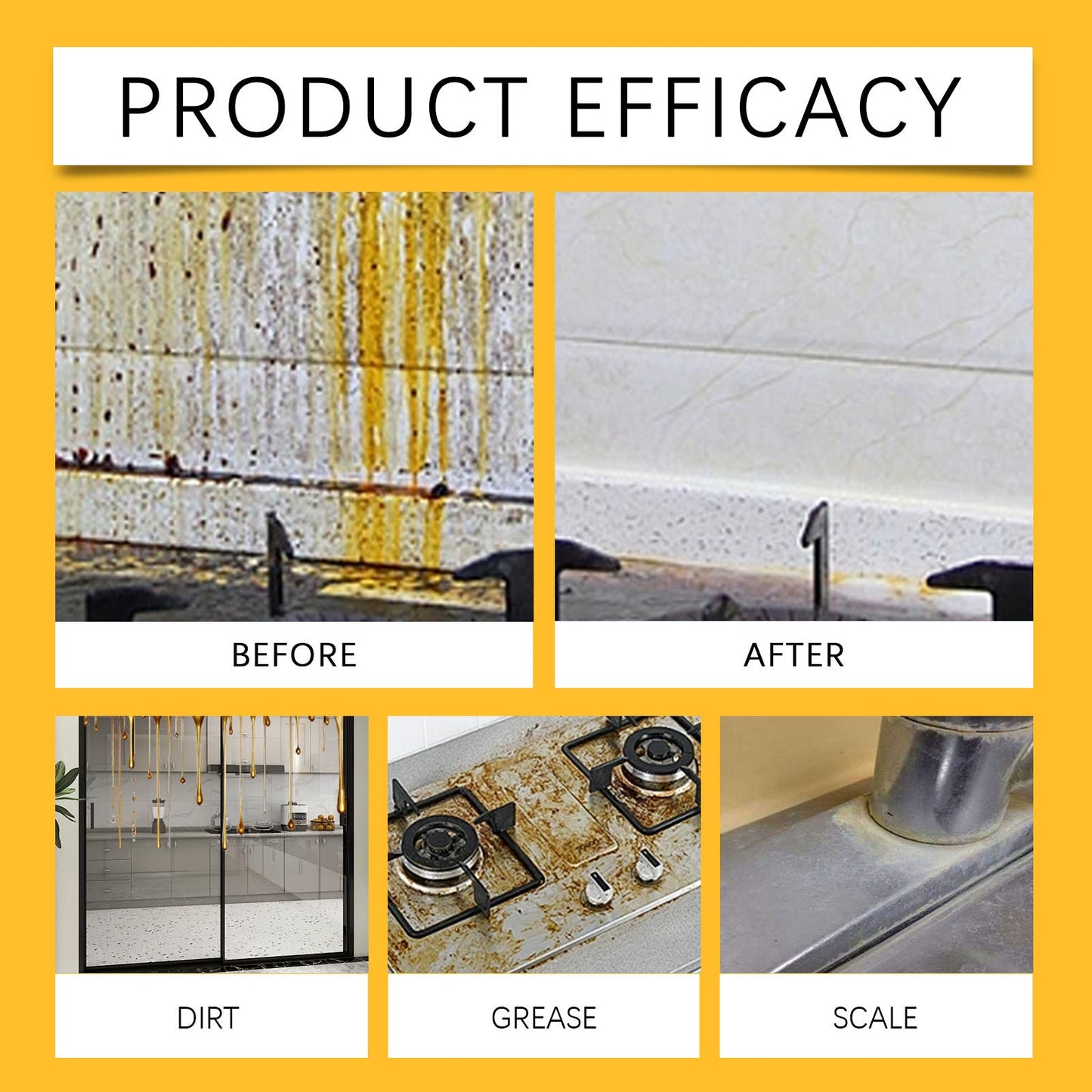 🔥 All-in-One Heavy-Duty Degreaser Cleaner: Ultimate No-Scrub Spray for Kitchen, Ovens & Stoves 🍳✨