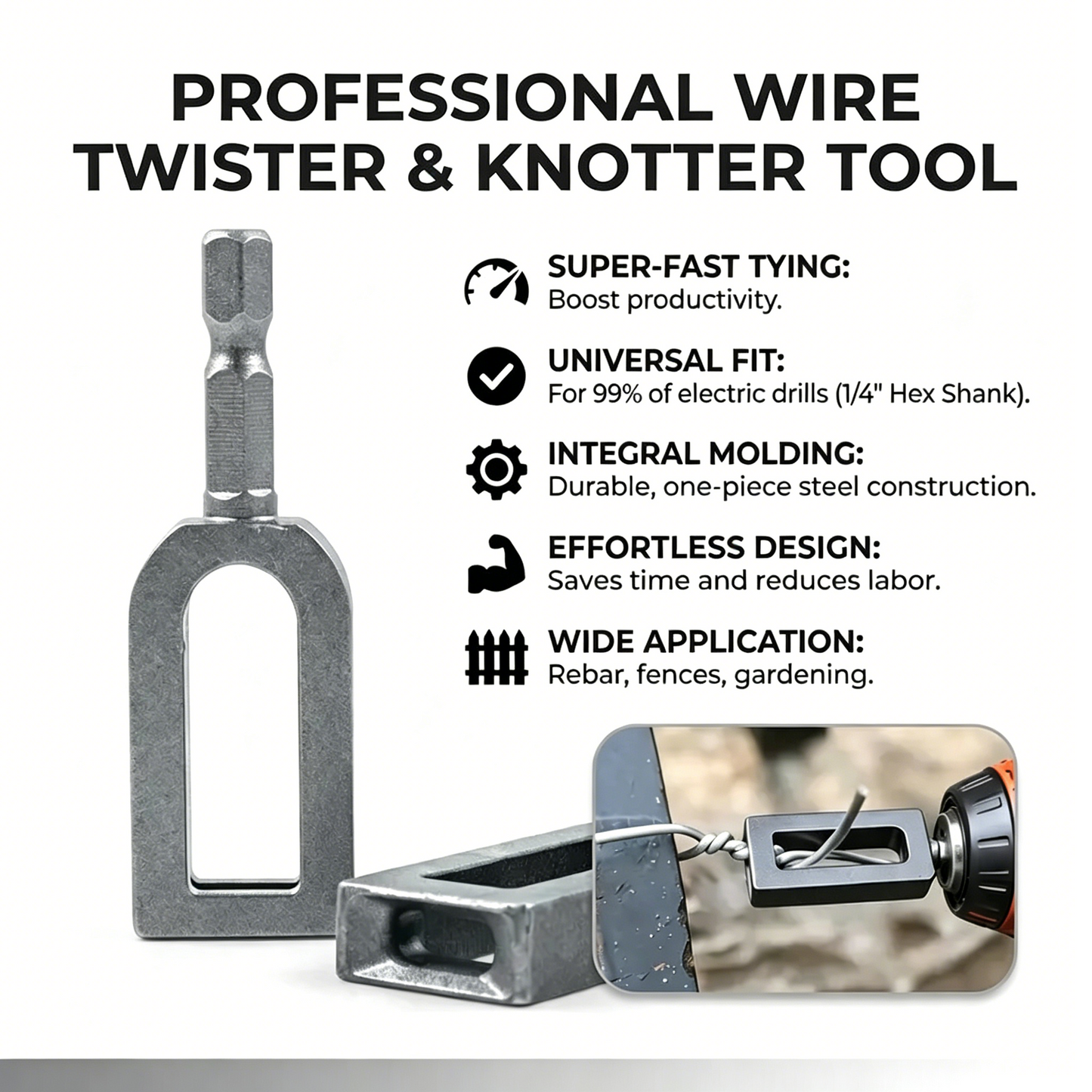⚙️ Professional High-Efficiency Wire Twister / Knotter