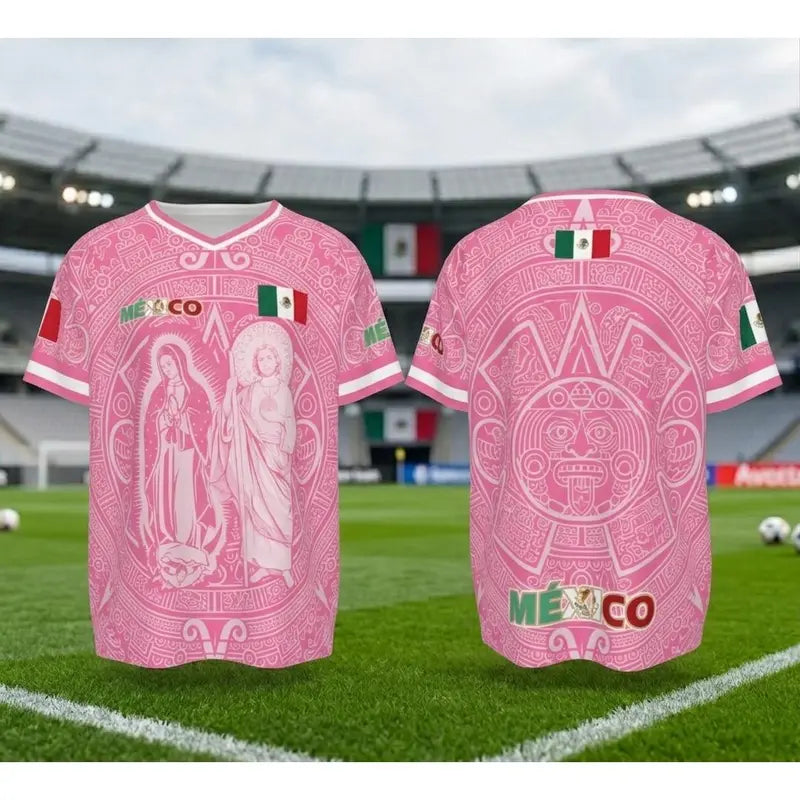 🎉Light Pink Virgencita & San Juditas Mexico 2026 Soccer Jersey