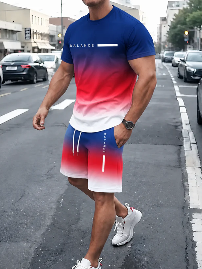 🔥Men's Gradient Fitness 2-Piece Set