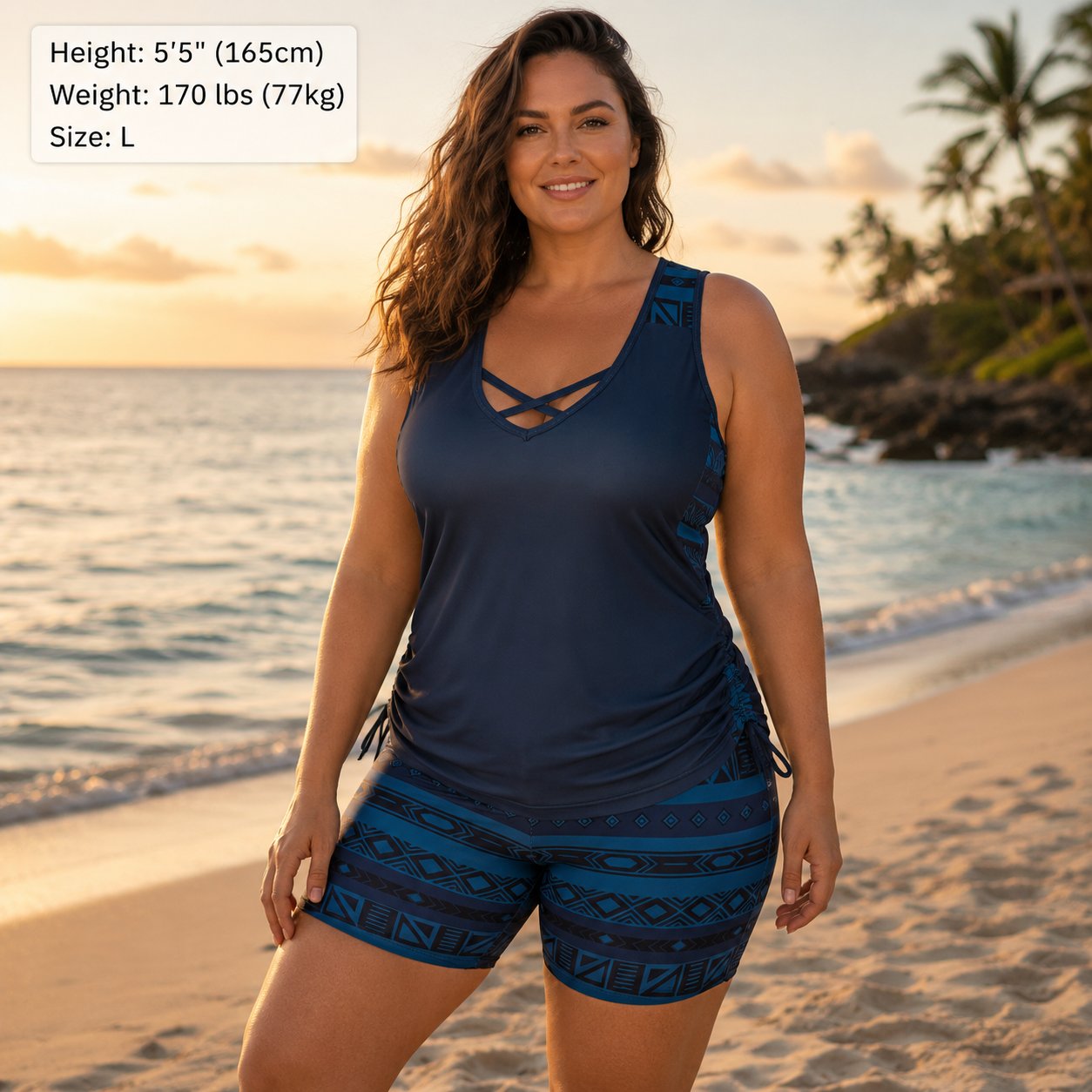 Women's Tummy Control Tankini Set with Built-In Bra & Shorts 💝