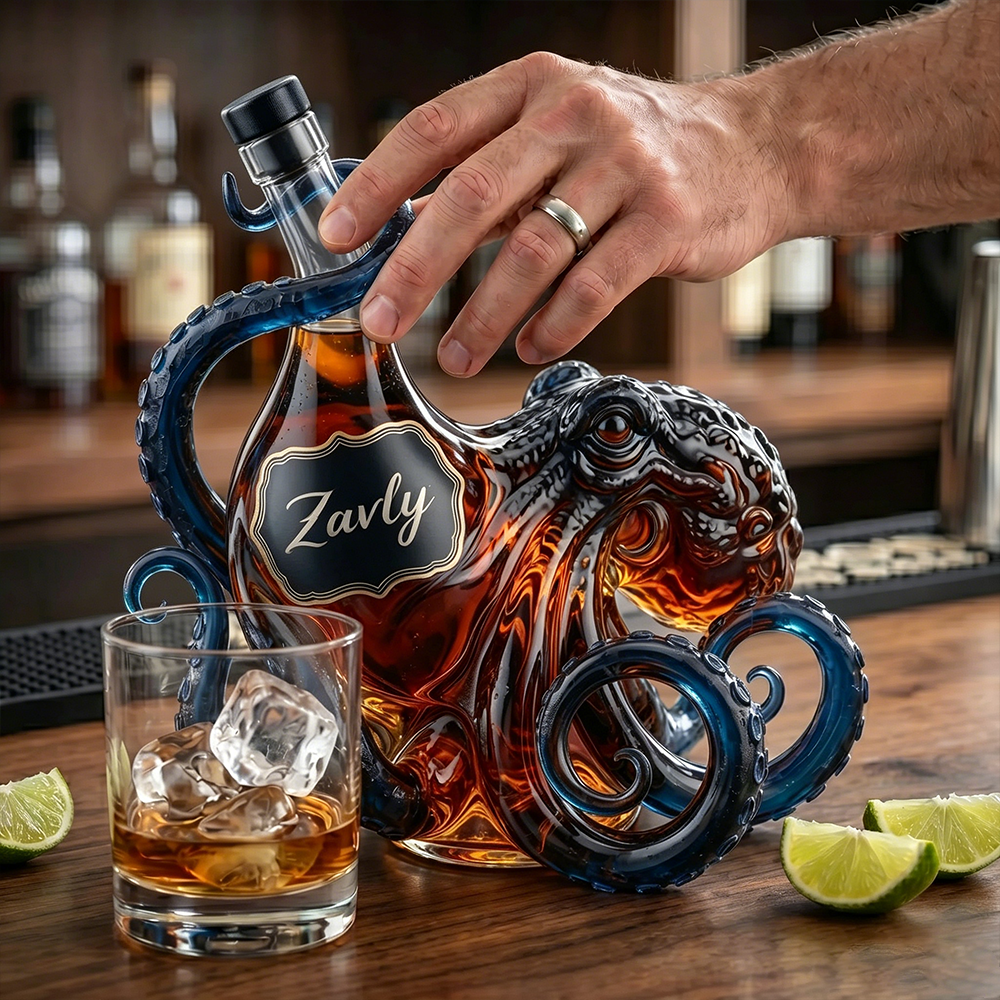 Octopus Black Spiced Rum Collector's Bottle