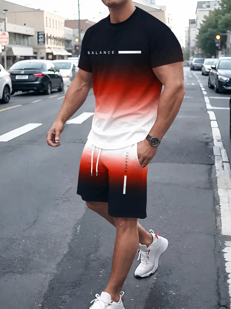 🔥Men's Gradient Fitness 2-Piece Set