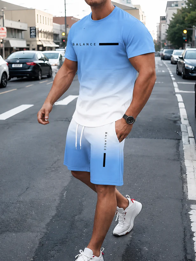 🔥Men's Gradient Fitness 2-Piece Set
