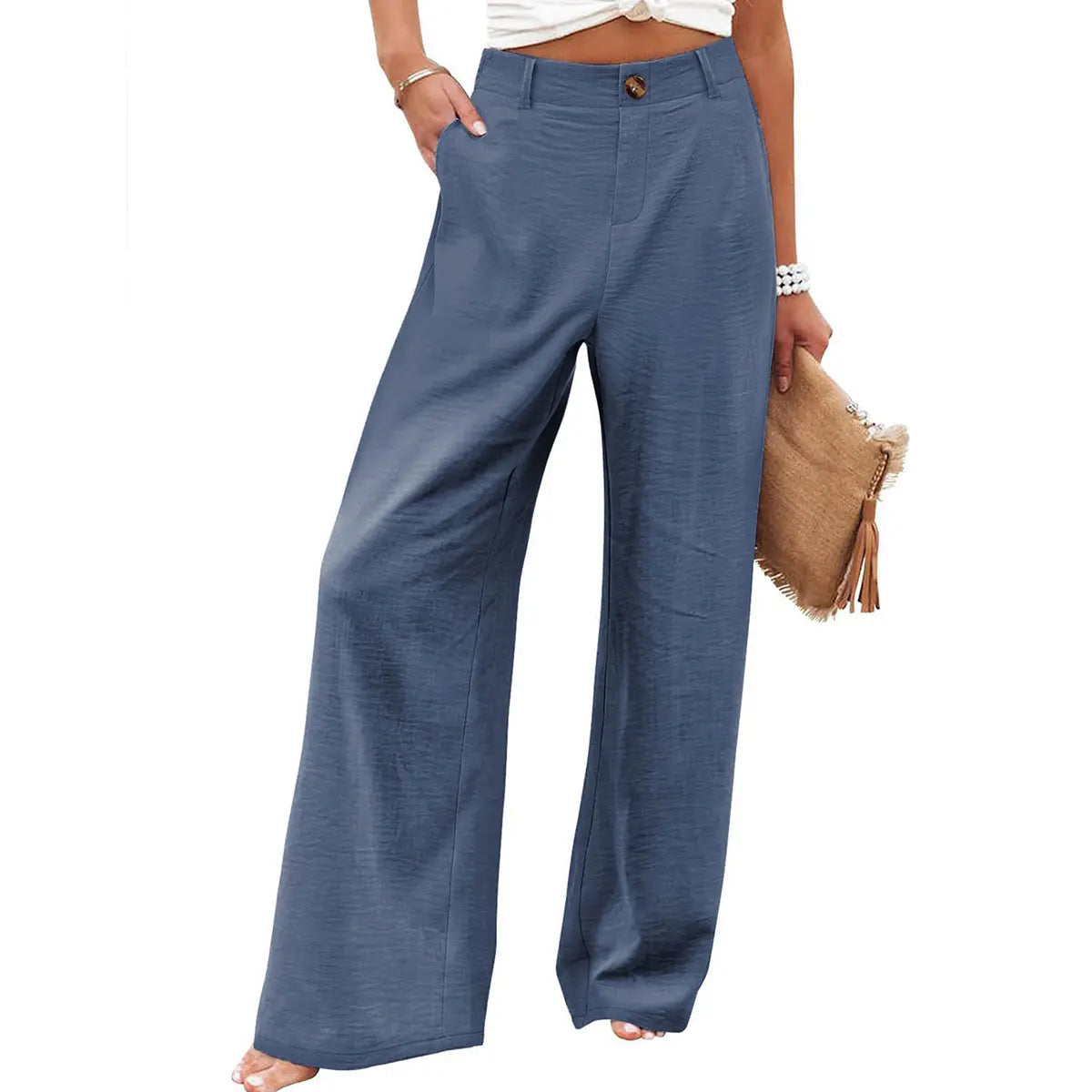 ☀️ Summer Obsession – Breezy Elastic Waist Linen Wide Leg Pants