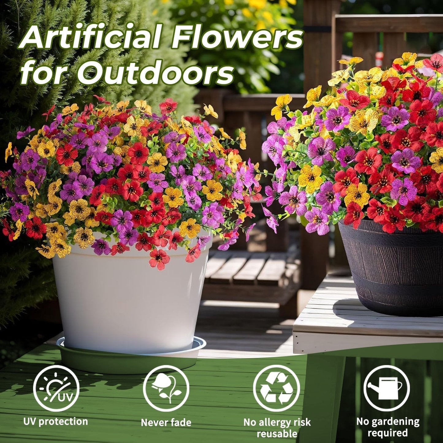 💐🌸Last Day Sale 50% OFF💐 UV Resistant Colorful Artificial Flower