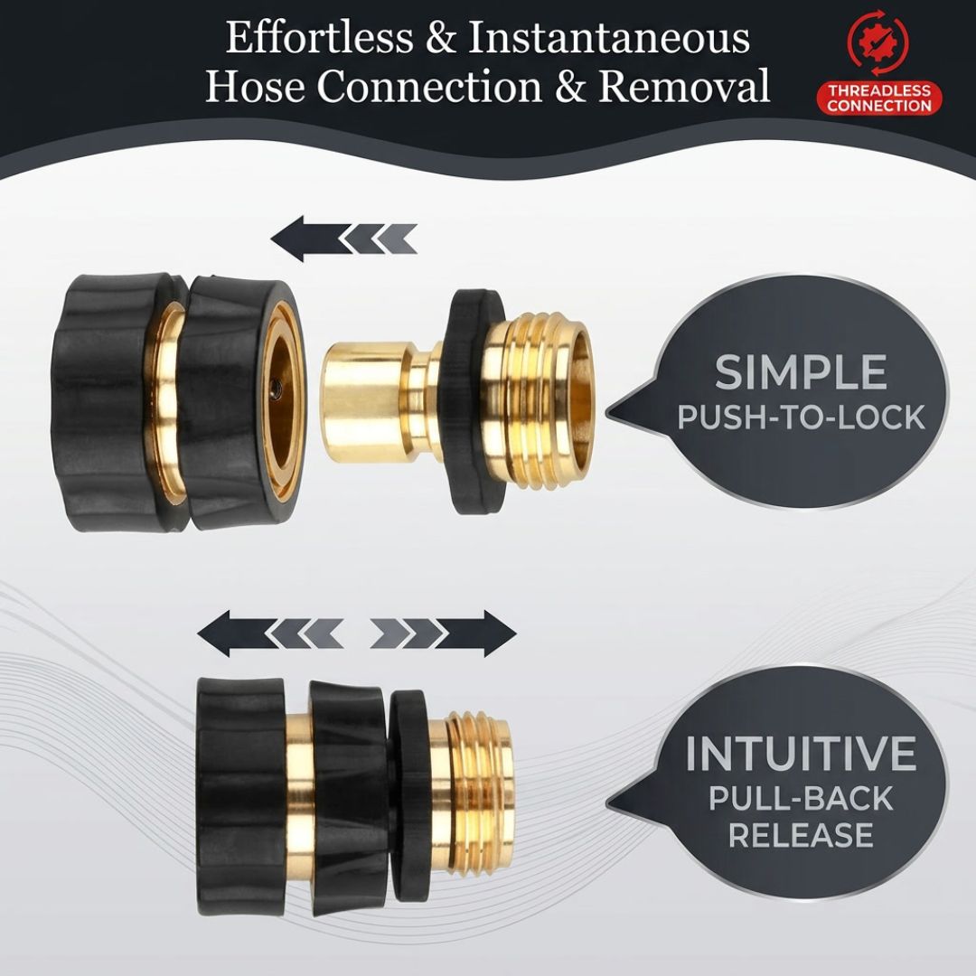 💧 Universal Quick Connect Pro Garden Hose Fittings