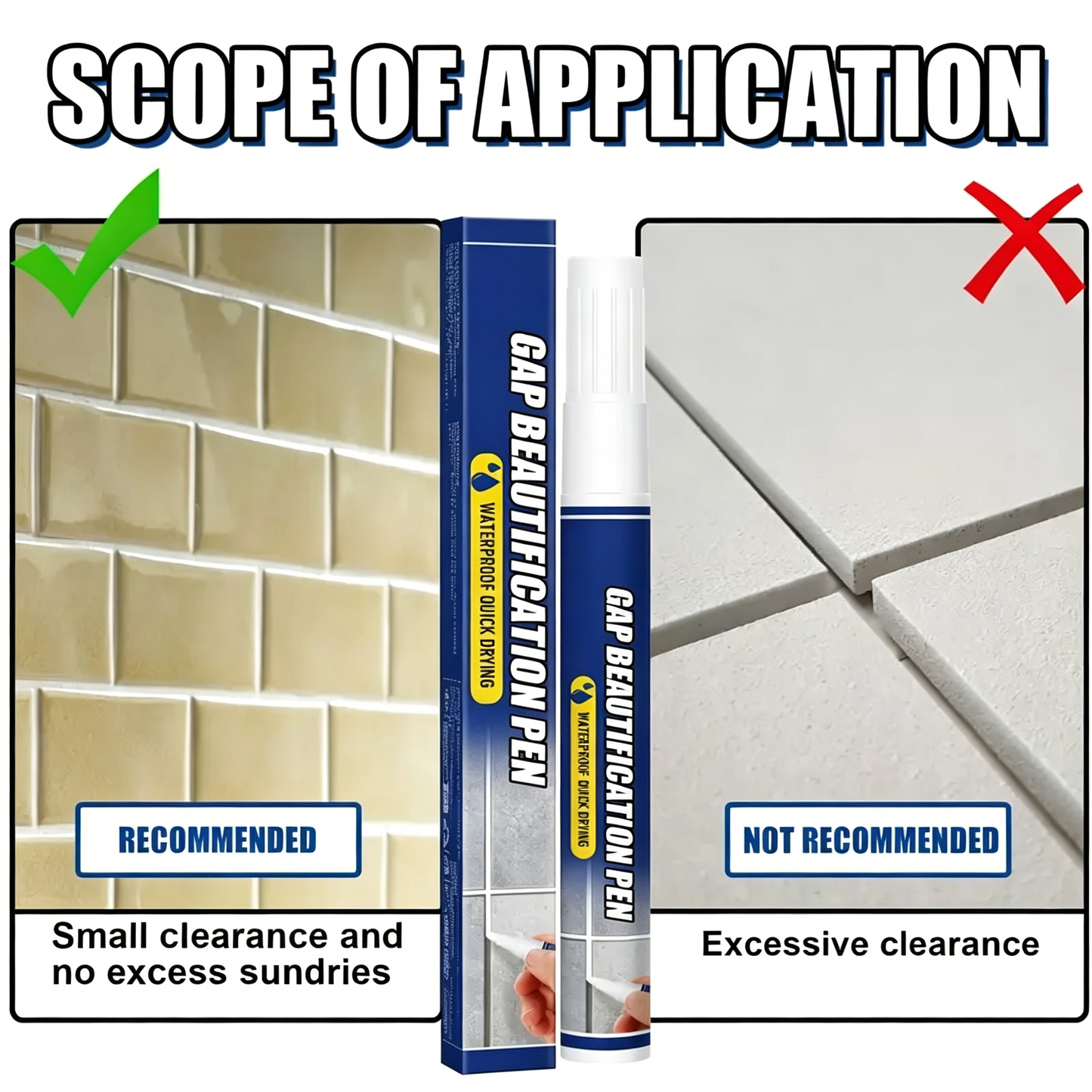 🖊️ Waterproof Tile Grout Repair Pen
