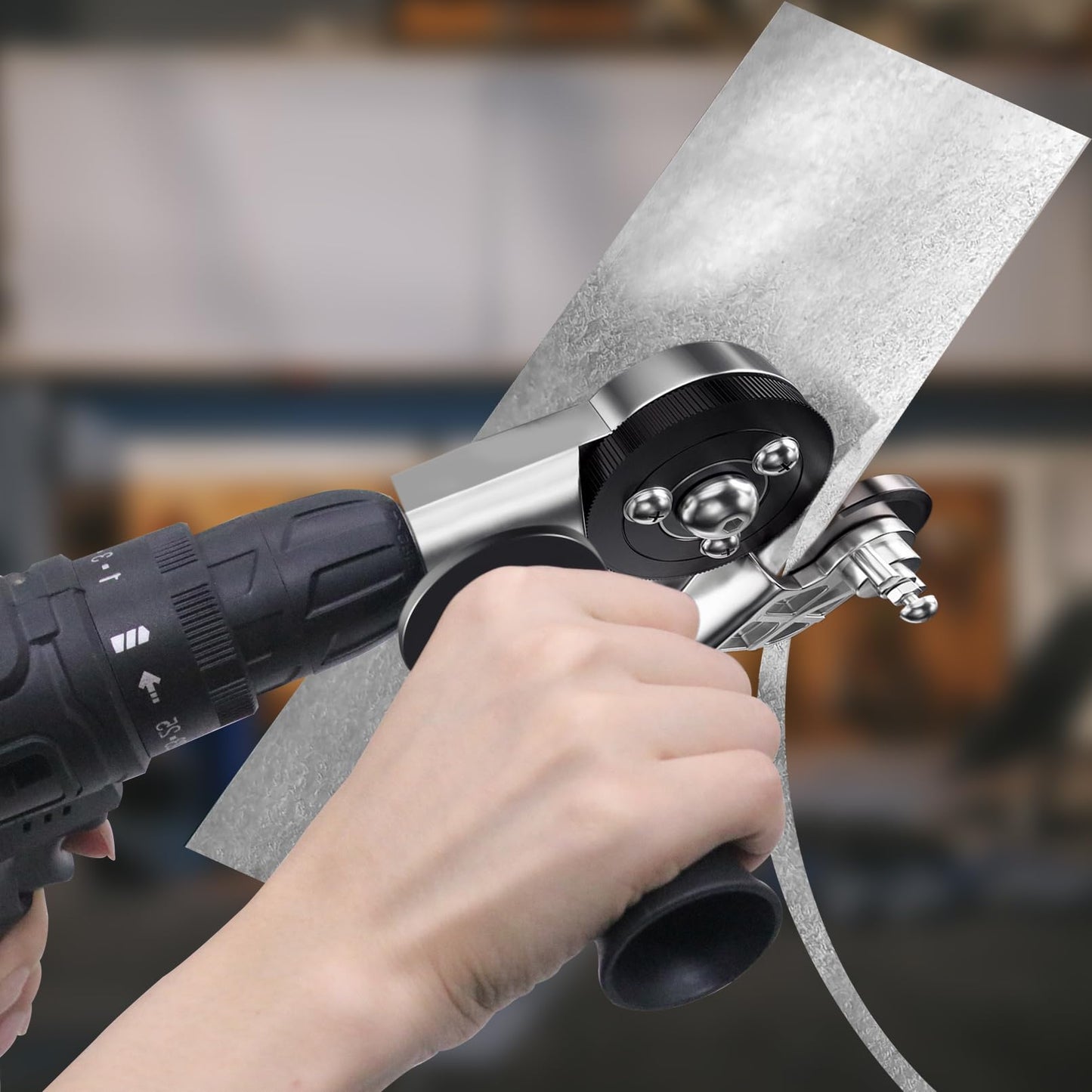 ⚙️ Heavy-Duty Metal Nibbler Drill Attachment