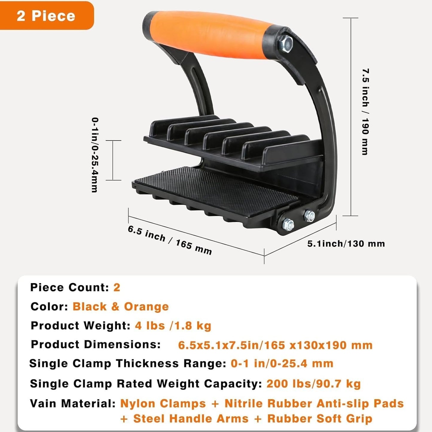 🛠️Single-Hand Panel Carrier 💪 – Heavy Duty 200LB Clamp Tool