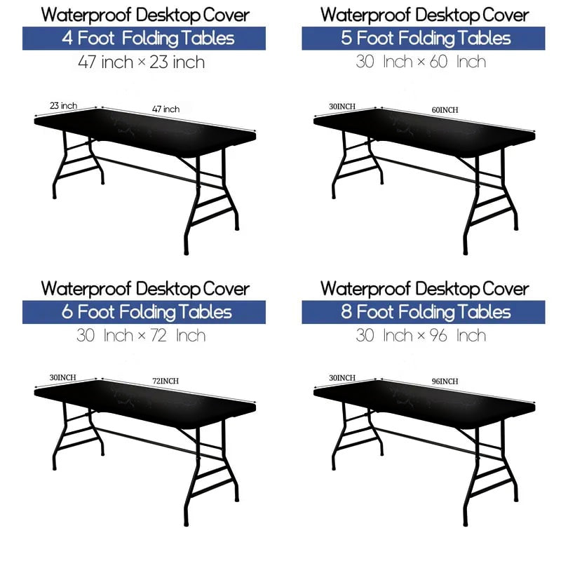 🔥Reusable Stretchy Fabric Table Cover with Elastic Edge💦Spill-Proof & Wind-Resistant! 🌬️