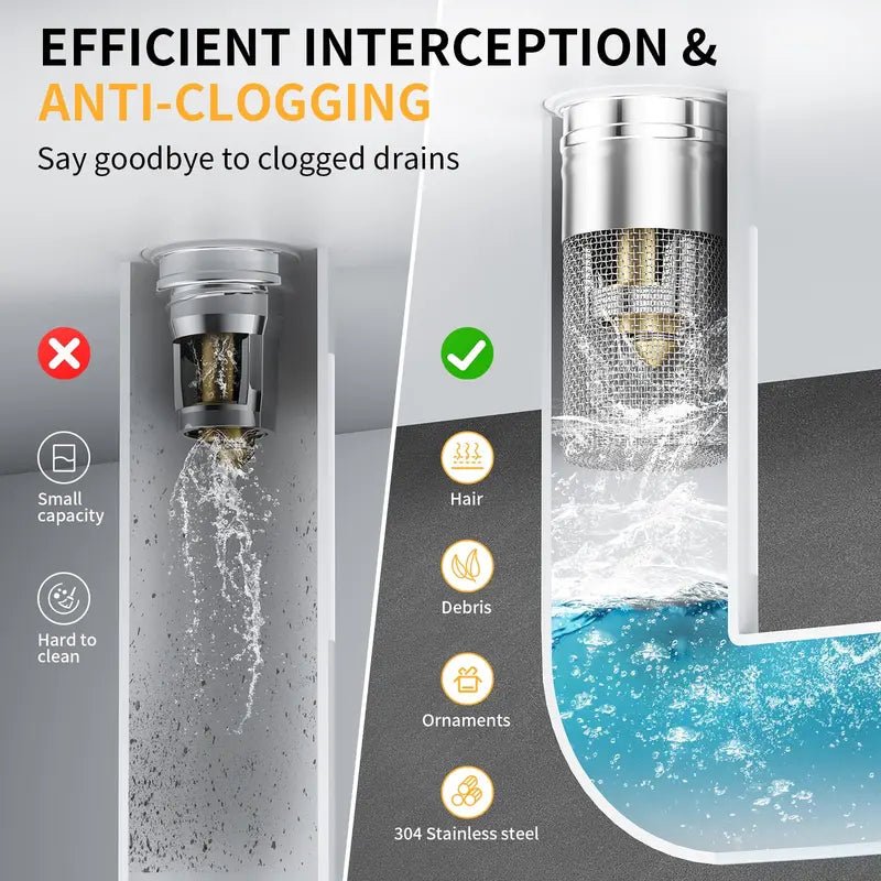 🚰 Universal Pop-Up Bathroom Sink Stopper