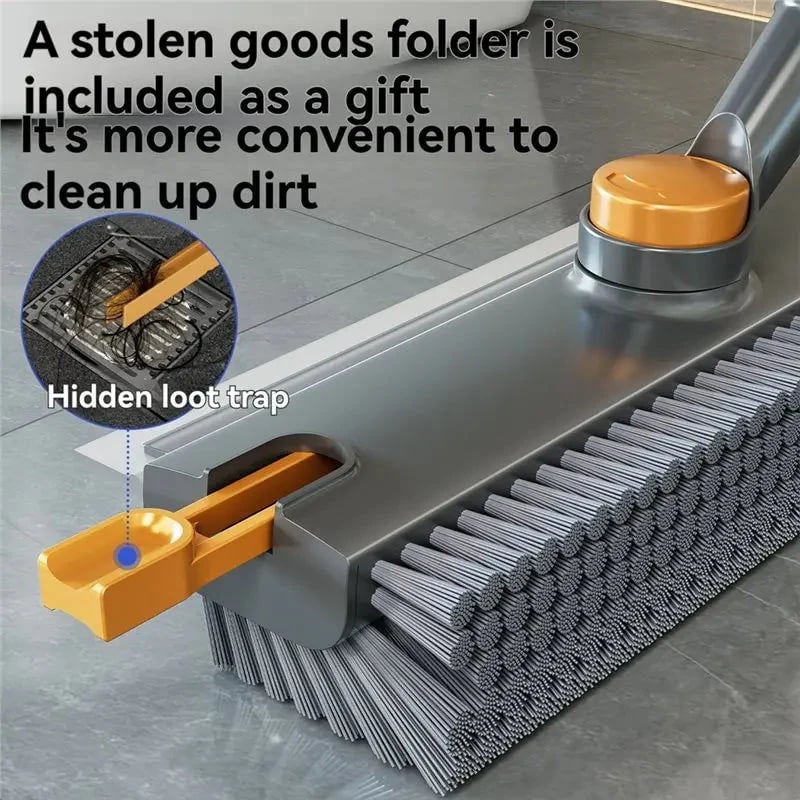 Banish Dirt Instantly! 🧹Deep Clean Floor Brush with V-Shaped Bristles ✨ Perfect for Kitchen, Patio & Hardwood Floors 🏡