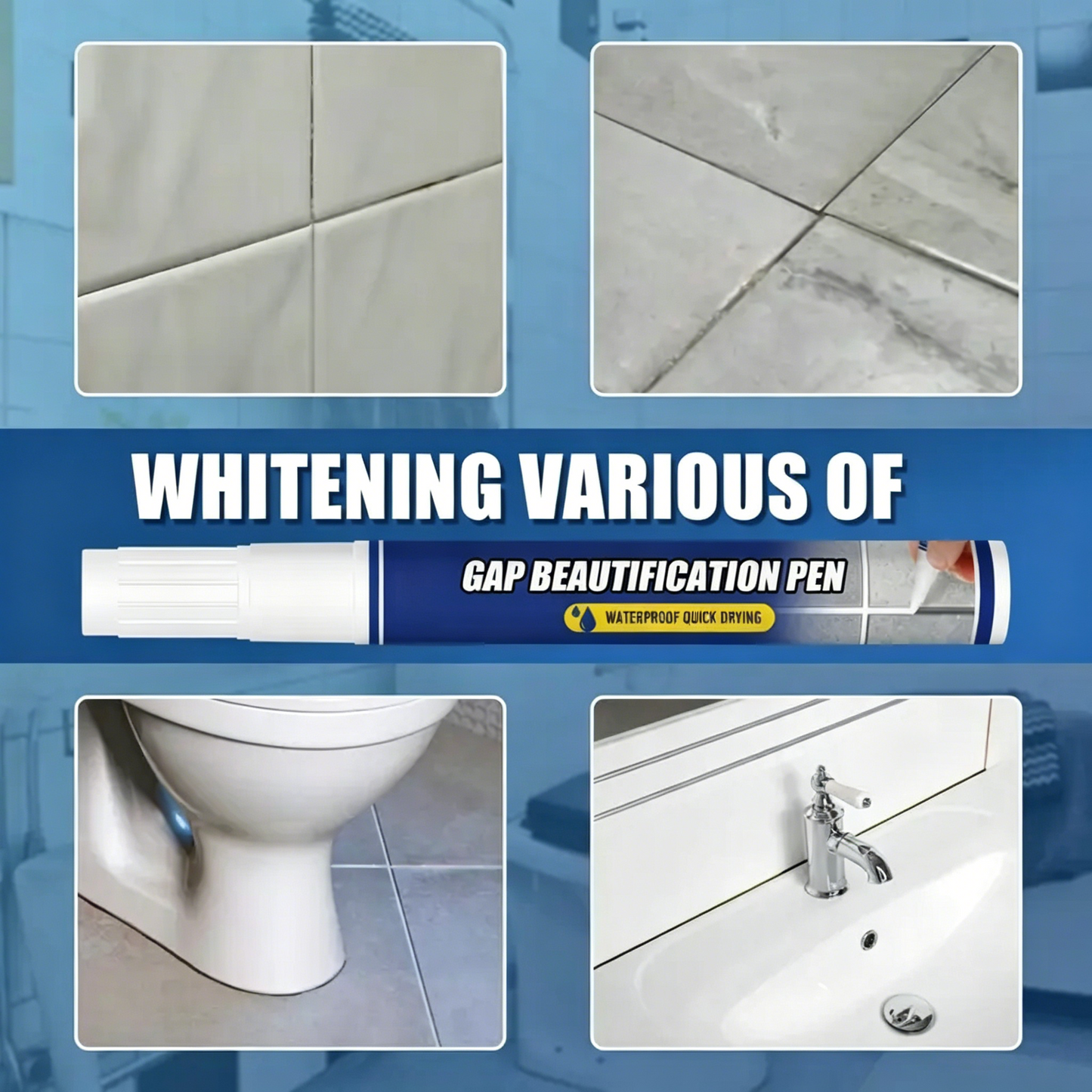 🖊️ Waterproof Tile Grout Repair Pen