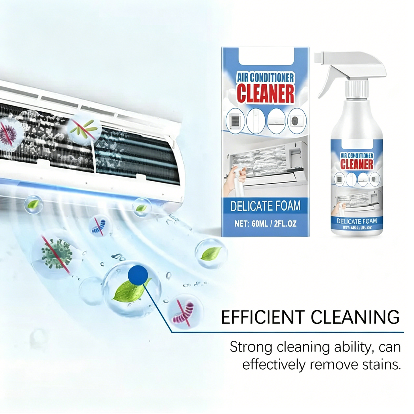 💨 No-Dismantling Foam Air Conditioner Cleaner