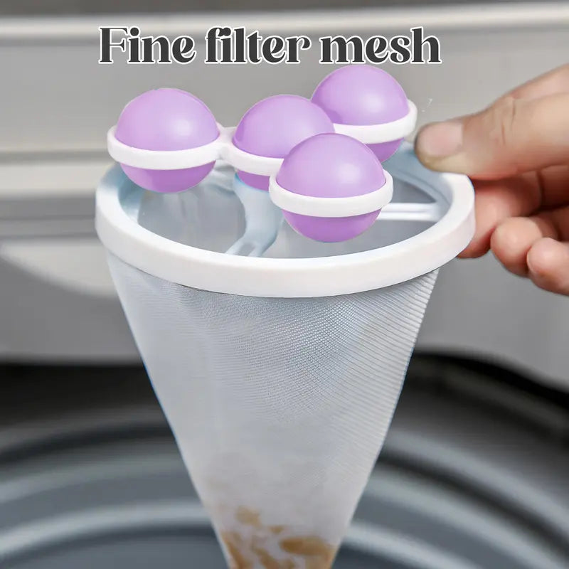 ✨ Pro-Grade Floating Laundry Lint & Hair Catcher – Reusable Mesh Filter for Spotless Washing