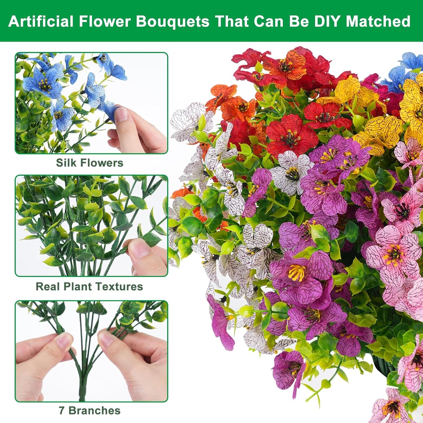 💐🌸Last Day Sale 50% OFF💐 UV Resistant Colorful Artificial Flower