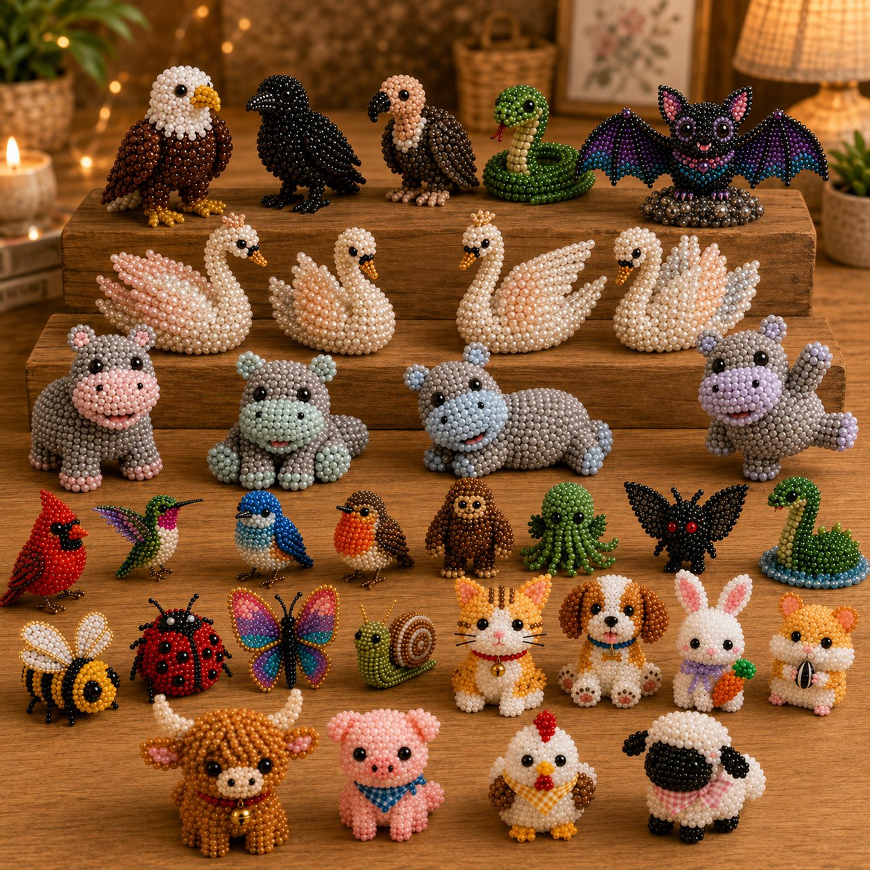 🔥Last Day 49% OFF -🧵✨Tiny 3D Beaded Animal DIY Kit