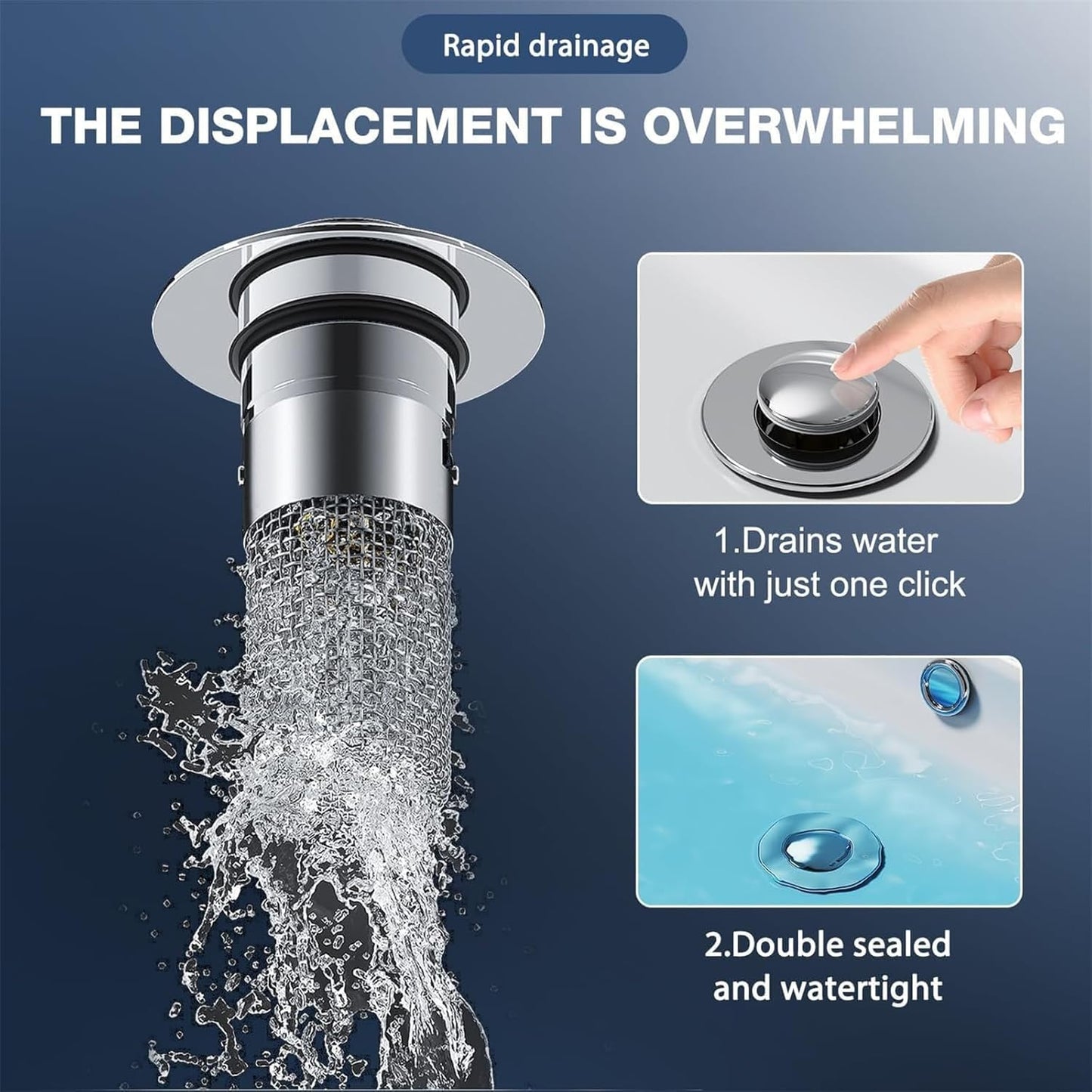 🚰 Universal Pop-Up Bathroom Sink Stopper