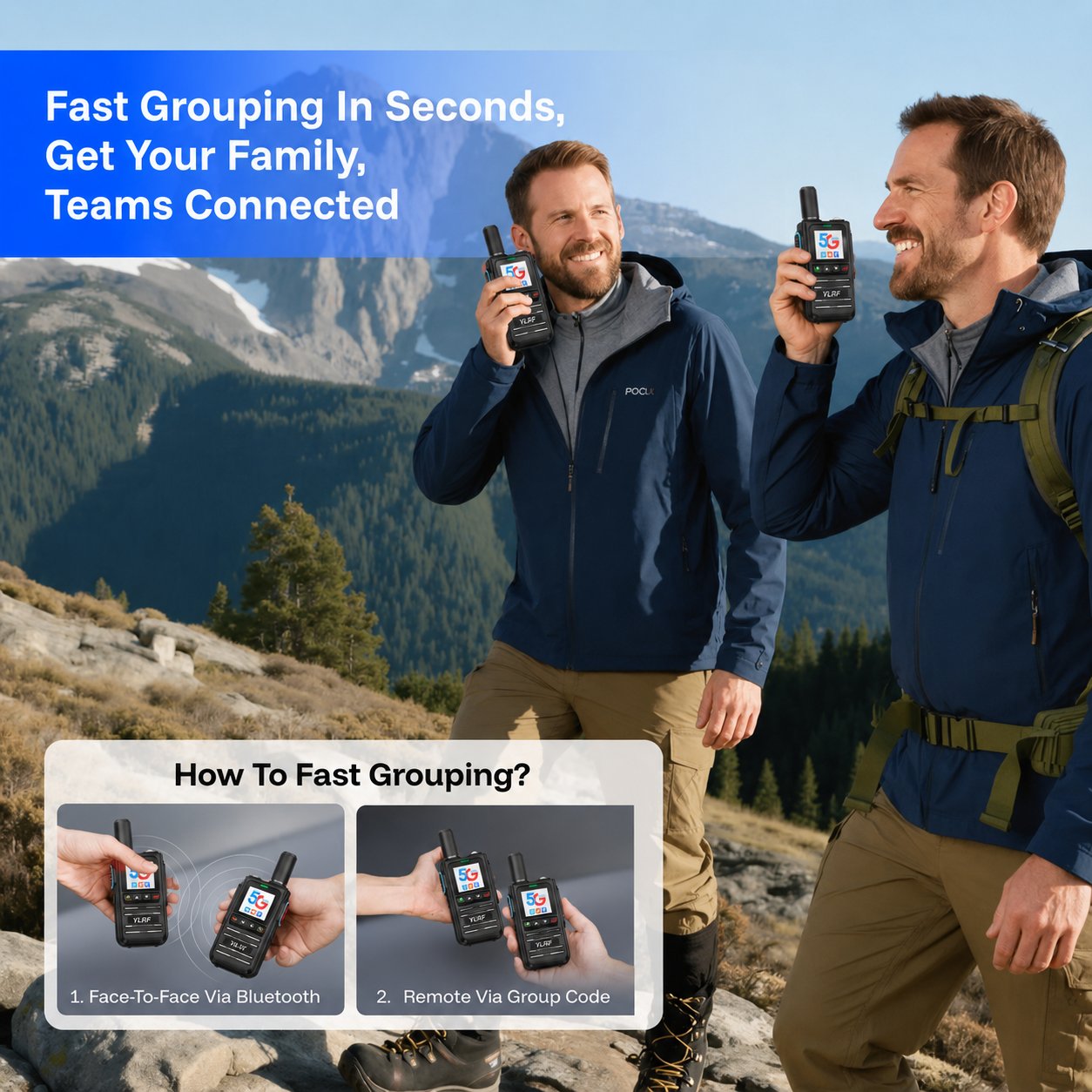 ✨5G LTE Global Walkie Talkie with Lifetime Free SIM – Unlimited Range POC Smart Radio with App 🌍