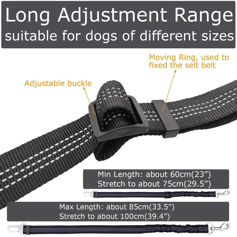 🐱🐶 Pet Seatbelts – Adjustable Safety Leads