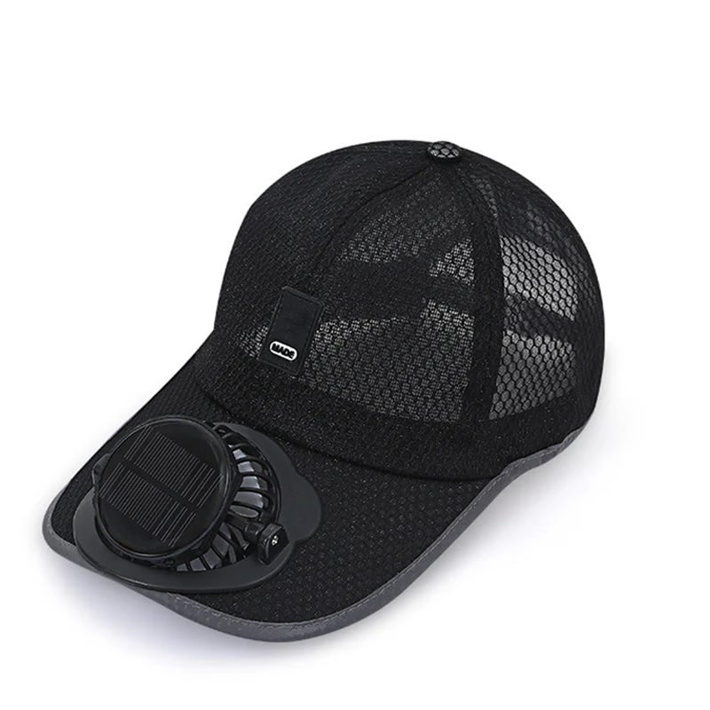 ☀️ Solar & USB Dual-Powered Fan Hat: UPF50+ breathable cooling baseball cap with 3-speed 360° adjustable whisper-quiet fan!
