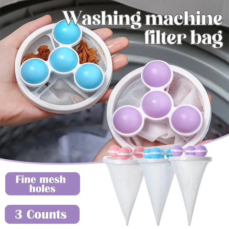✨ Pro-Grade Floating Laundry Lint & Hair Catcher – Reusable Mesh Filter for Spotless Washing