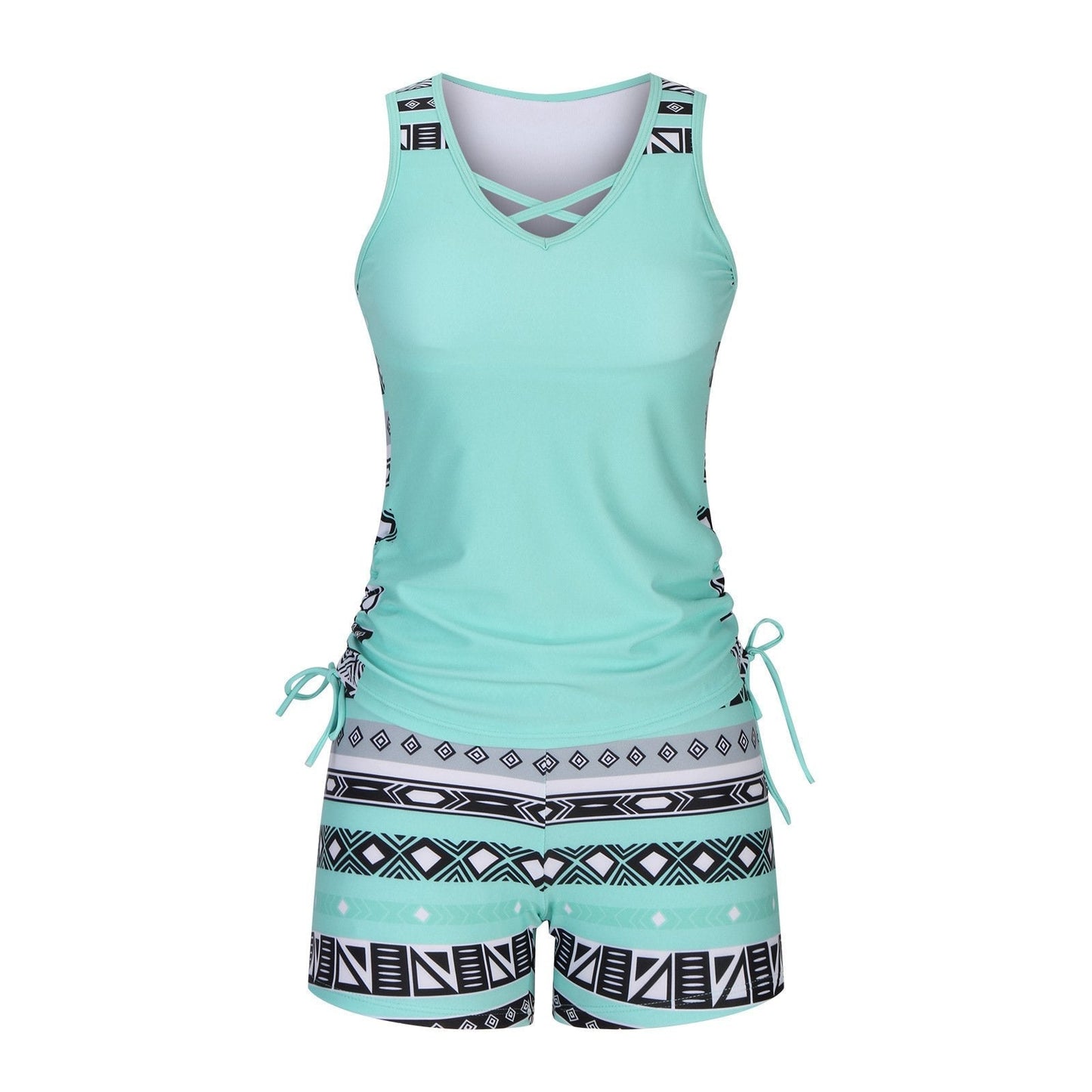Women's Tummy Control Tankini Set with Built-In Bra & Shorts 💝