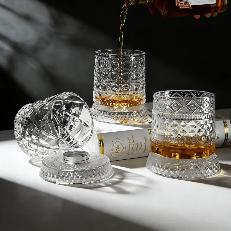🔥 2026 Trend: The Kinetic Spin Whiskey Glass – Luxury One-Handed Relaxation for True Connoisseurs 🥃✨
