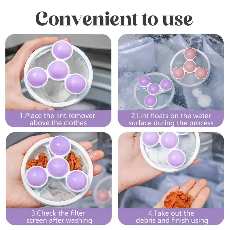 ✨ Pro-Grade Floating Laundry Lint & Hair Catcher – Reusable Mesh Filter for Spotless Washing