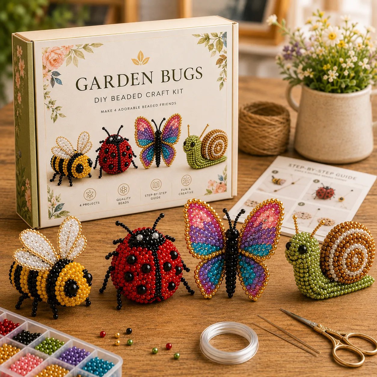 🔥Last Day 49% OFF -🧵✨Tiny 3D Beaded Animal DIY Kit