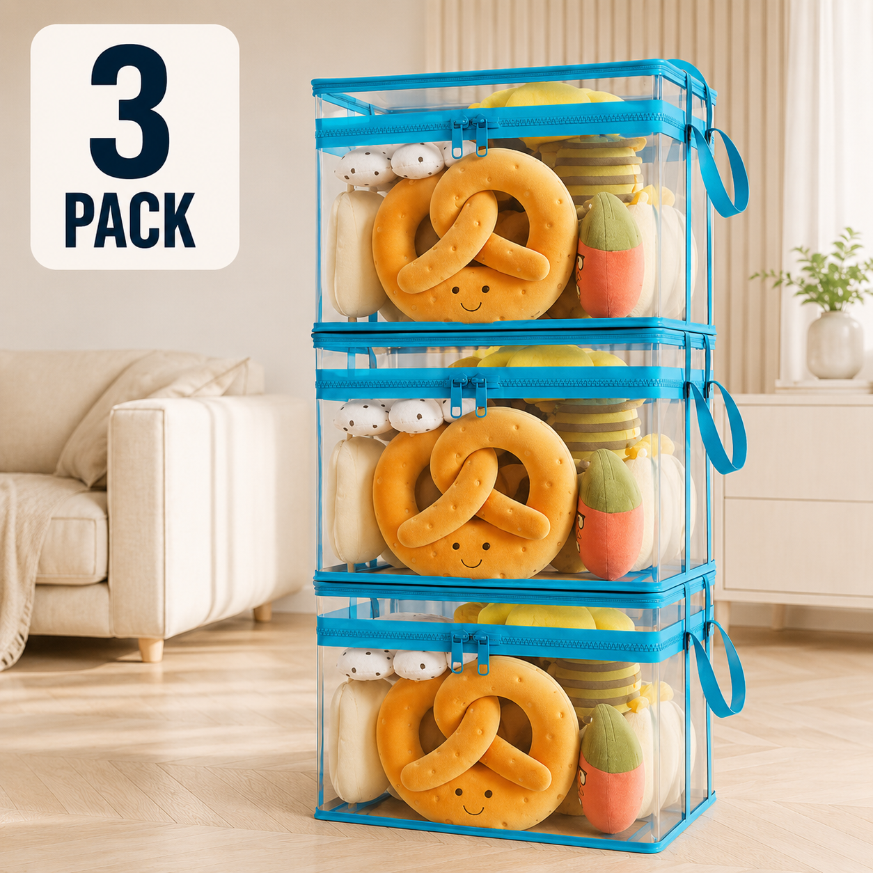 🏡 Clutter-Free Living: Heavy-Duty Transparent Storage Bins for Wardrobe, Closet & Toy Organization 🧸