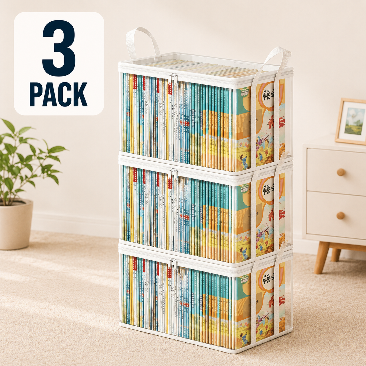 🏡 Clutter-Free Living: Heavy-Duty Transparent Storage Bins for Wardrobe, Closet & Toy Organization 🧸
