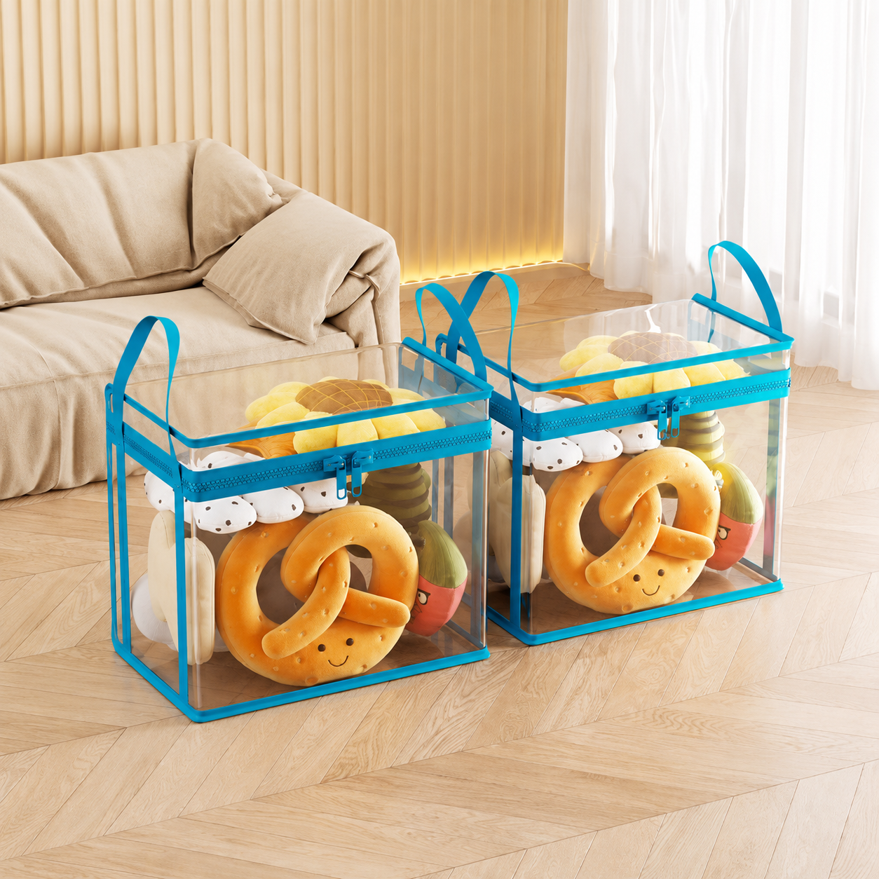 🏡 Clutter-Free Living: Heavy-Duty Transparent Storage Bins for Wardrobe, Closet & Toy Organization 🧸