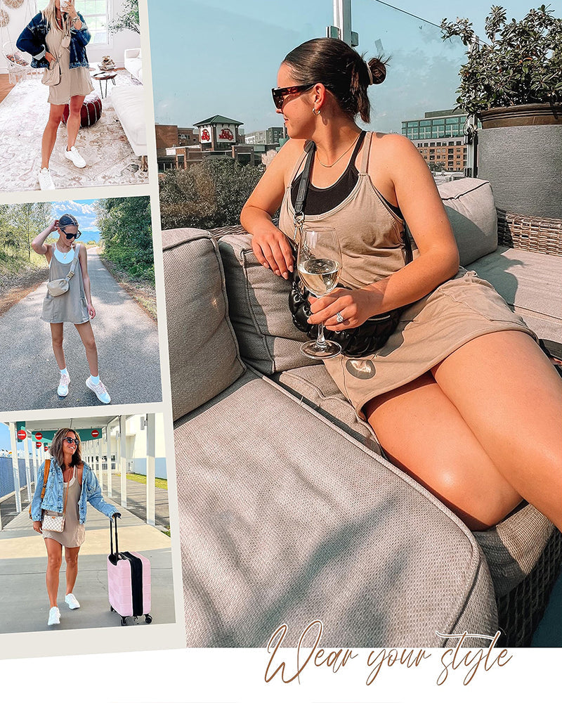 👗Women's Sporty Sleeveless Mini Built-in Shorts Dress