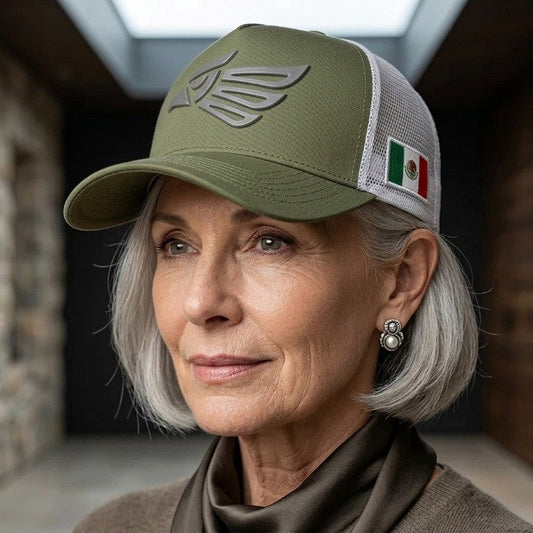 🔥🦅 Mexican Eagle Label Trucker Hat