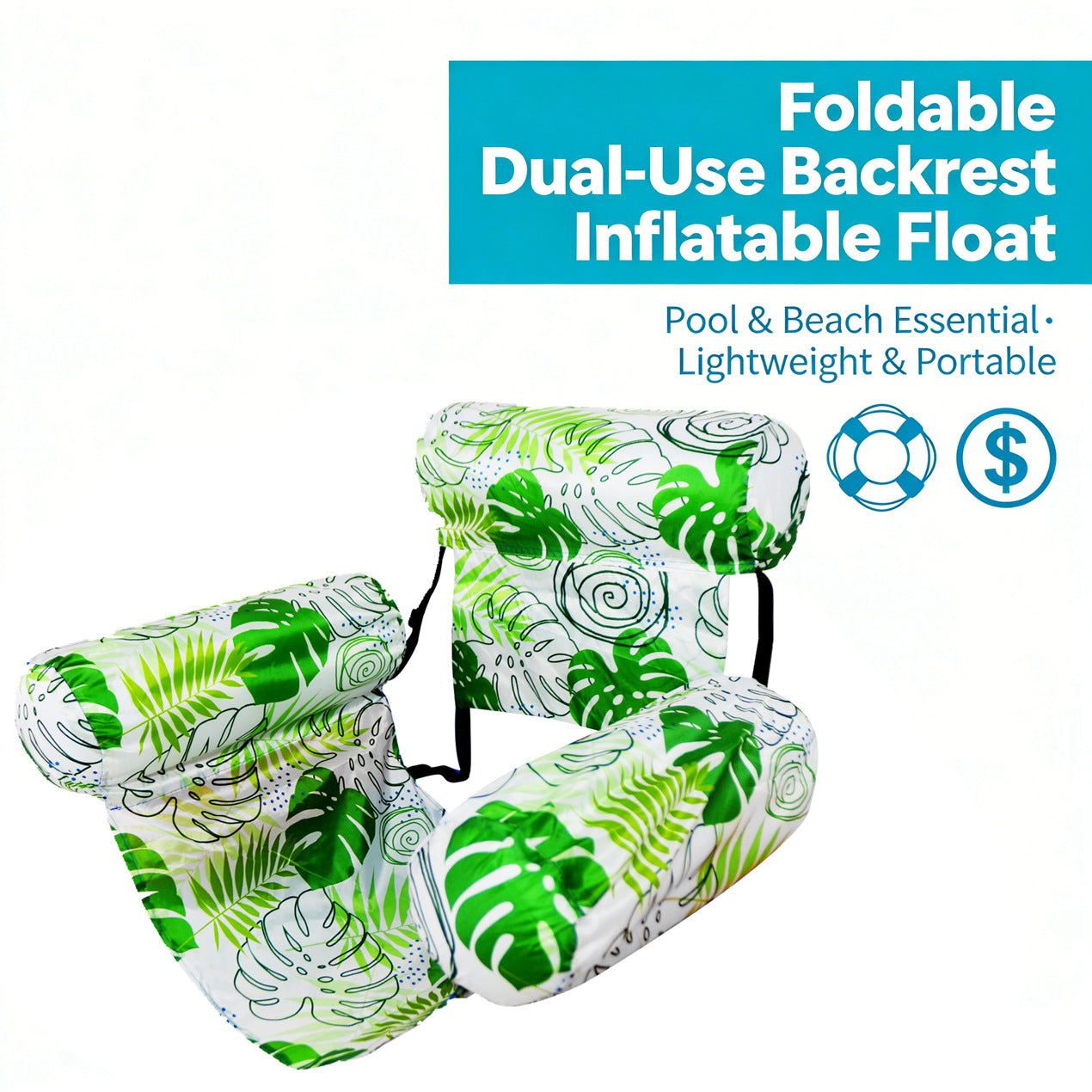 🔥Summer Hot Sale 🏆️ Inflatable Pool Floats Adult,Floating Lounge Chairs