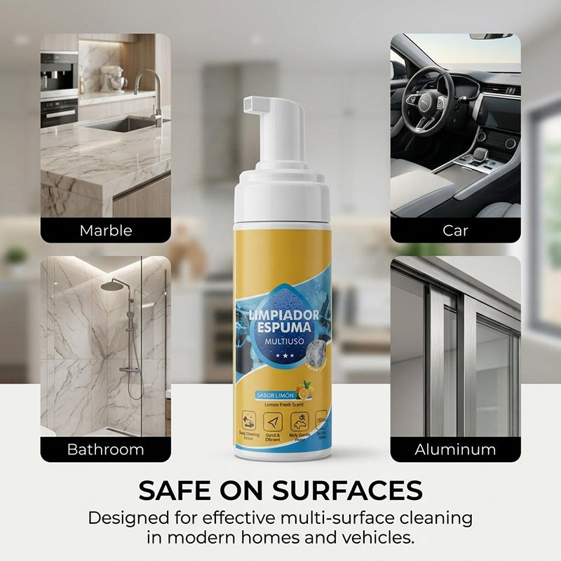 🔥🔥 4-in-1 Multi-Enzyme Foam Cleaner – Deep Clean Car, Kitchen, Bathroom & Sofa