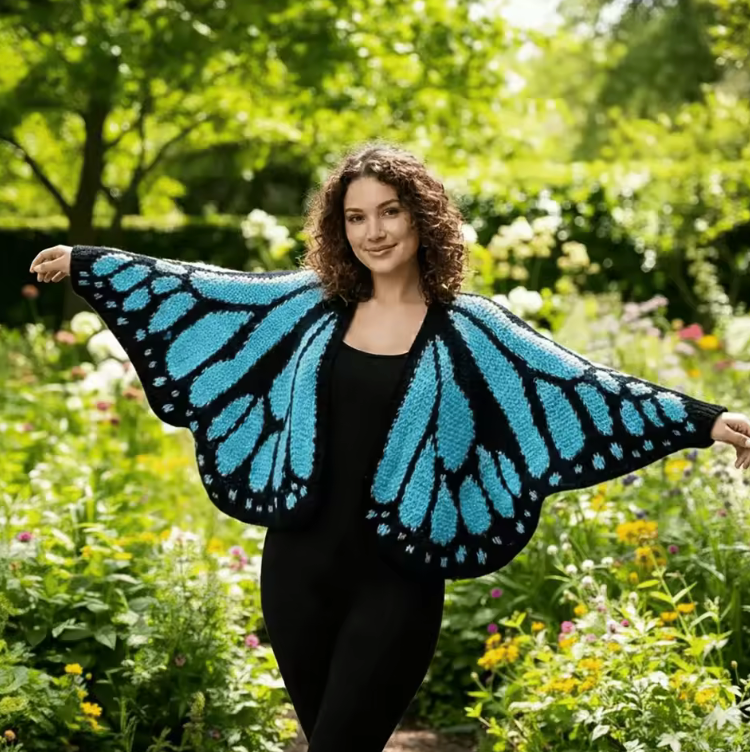 Miscellista - Handmade Butterfly Cardigan