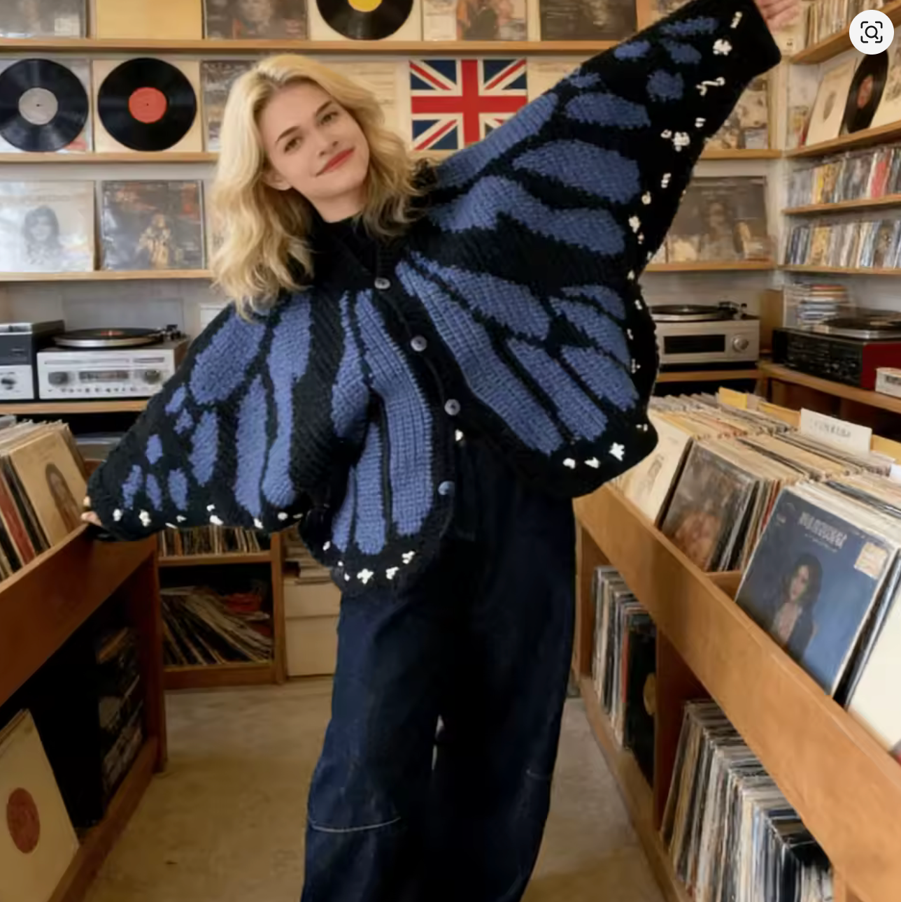 Miscellista - Handmade Butterfly Cardigan