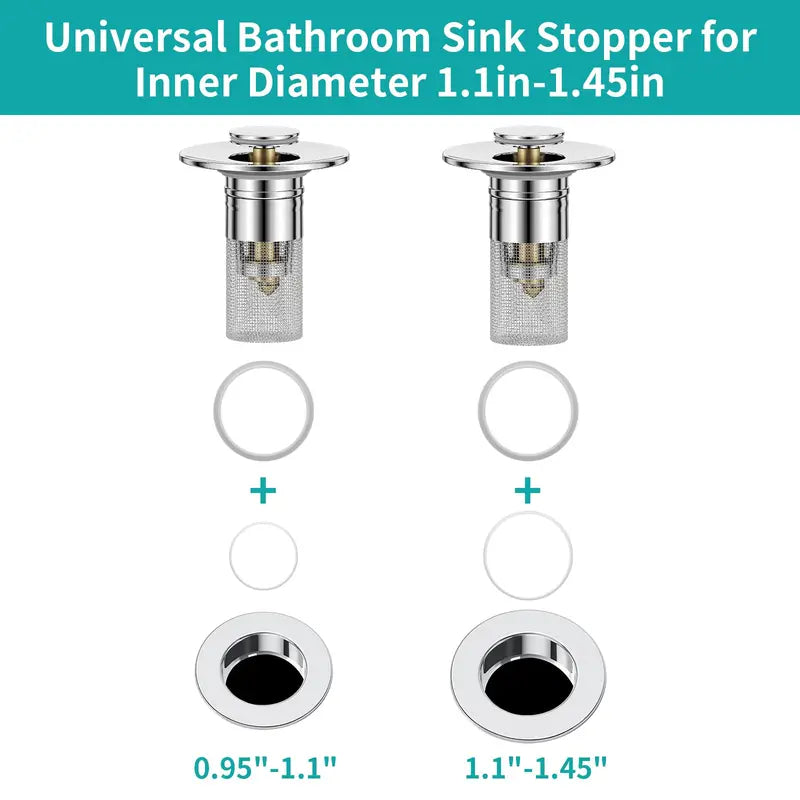 🚰 Universal Pop-Up Bathroom Sink Stopper